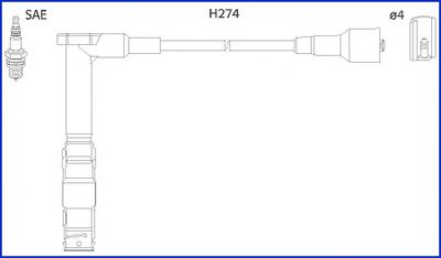 HITACHI - 134775 - Комплект кабелів високовольтних