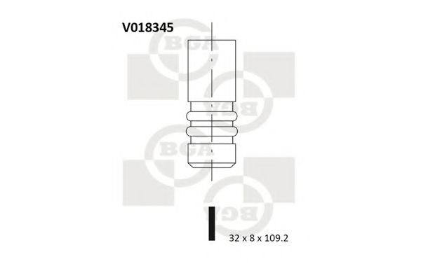 BGA - V018345 - Клапан EX Ford 1.8D D18NA 32X8X109.2 88-95