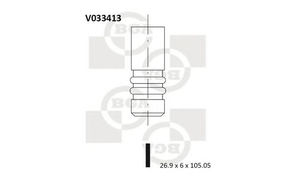 BGA - V033413 - Клапан IN Audi/VW 1.8 20V ADR/AEB 26.9x6x105.1