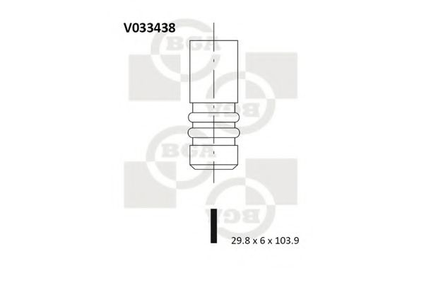 BGA - V033438 - Клапан EX Audi/VW 1.8 20V Adr/Aeb/Ajq/Apx 29.8x6x103.9