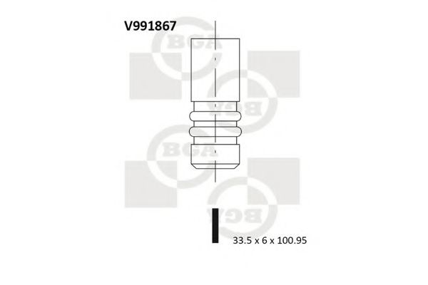 BGA - V991867 - Клапан IN Renault Kango 1.5dci 33.5X6X100.95