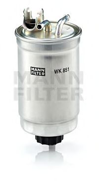 MANN-FILTER - WK 851 - Фільтр паливний  VW 1,6/1,9D/TD/TDI 87- (з підігрівом)