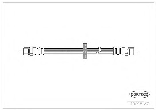 CORTECO - 19018180 - Гальмівний шланг Audi 50 80 100 200 1,6-2,8 -> 97 R L&R