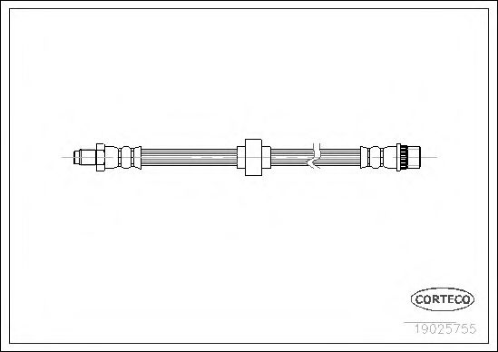 CORTECO - 19025755 - Шланг гальмівний передній Renault Trafic 04-