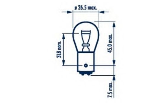 NARVA - 17882 - Лампа P21/4W 24V  BAZ15d