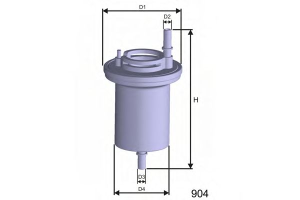 MISFAT - E100 - Фільтр паливний VAG 1.2/1.4/2.0 (без регулятора тиску)