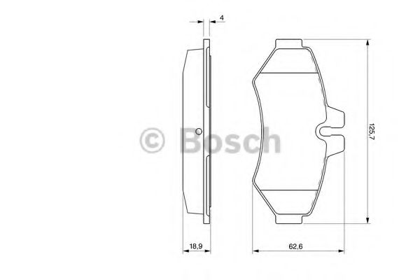 BOSCH - 0 986 424 516 - Гальмівні колодки дискові зад. DB/VW/Vario/Sprinter/VW LT