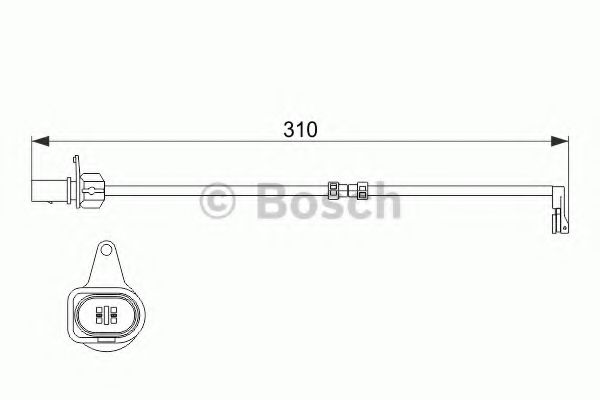 BOSCH - 1 987 474 506 - Датчик передніх гальмівних колодок  AUDI A6/A8 10-