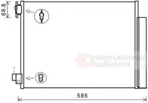 VAN WEZEL - 15005011 - Радиатор кондиционера DACIA, RENAULT (пр-во Van Wezel)