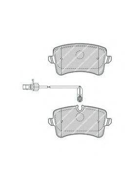 FERODO - FDB4410 - Дискові гальмівні колодки зад.  Audi A6/A6/S6 IV (4G2,C7) 10-