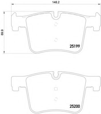 Гальмівні колодки дискові перед. BMW 5 (F10), 5 Touring (F11), X3 (F25), Z4 (E89) 09 -