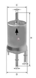 Фільтр паливний VAG 1.2/1.4/1.8 (з регул. тиску)