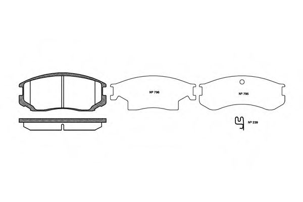 REMSA - 0357.22 - Тормозные колодки (пр-во Remsa)