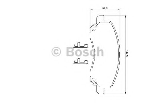 BOSCH - 0 986 424 716 - Гальмівнi колодки дисковi перед. Mitsubishi Lancer/Outlander 03-