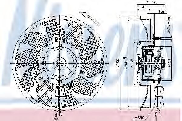 Вентилятор, охлаждение двигателя (Охлаждение)