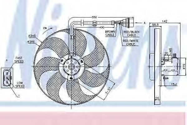 NISSENS - 85683 - Вентилятор охолодж. двигуна VAG  1.0-2.0 09.96-12.10