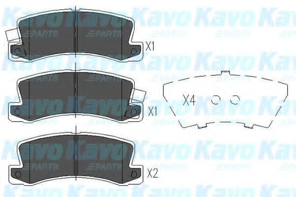 KAVO PARTS - KBP-9022 - Колодки гальмівні Lexus ES300,Toyota Avensis,Camry,Carina