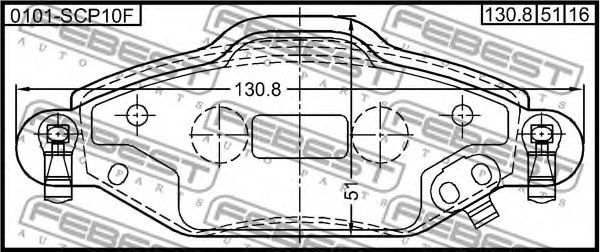 FEBEST - 0101-SCP10F - КОЛОДКИ ТОРМОЗНЫЕ ПЕРЕДНИЕ