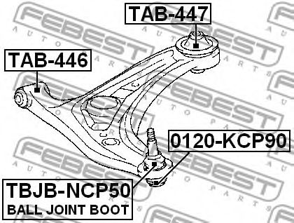 FEBEST - 0120-KCP90 - Опора кульова