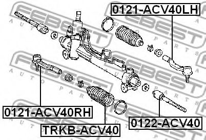 FEBEST - 0121-ACV40LH - Наконечник рулевой тяги левый