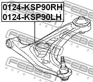 FEBEST - 0124-KSP90RH - РЫЧАГ ПЕРЕДНИЙ ПРАВЫЙ TOYOTA YARIS KSP90/NLP90/NSP90/SCP90/NCP90/ZSP90 2005-