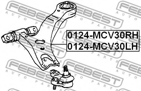 FEBEST - 0124-MCV30LH - Важіль передній нижній лівий Toyota Camry 2.4/3.0 01-06