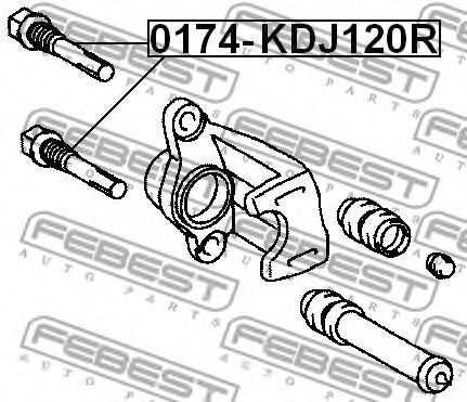 FEBEST - 0174-KDJ120R - Направляюча супорта Toyota Prado 150