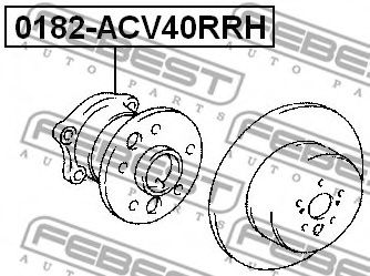 FEBEST - 0182-ACV40RRH - Підшипник ступиці  зад. Toyota Camry (V30) 2.4I 16V,3.0I 24V 01.08-