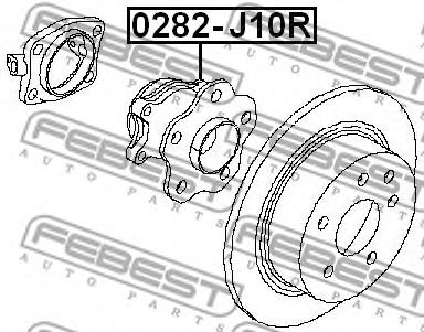 FEBEST - 0282-J10R - Підшипник ступиці  зад. Nissan Qashquai 2WD 06.12-,  X-Trail 2WD 07.03-