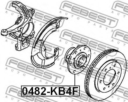 FEBEST - 0482-KB4F - Підшипник ступиці перед. Mitsubishi L200 2.5TD/2.5 D-ID 05-