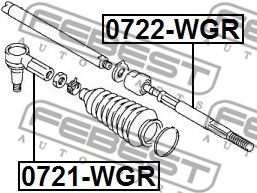 FEBEST - 0721-WGR - НАКОНЕЧНИК РУЛЕВОЙ SUZUKI BALENO/ESTEEM SY413/SY415/SY416/SY418/SY419 1995-2001