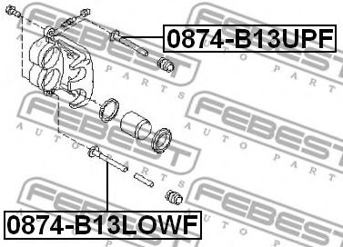 FEBEST - 0874-B13LOWF - Направляюча супорта переднього нижня Subaru B13/B14/G12/S12/W10