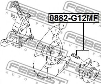 FEBEST - 0882-G12MF - Підшипник ступиці перед. Subaru Tribeca 3.0/3.6 05-