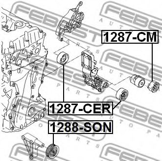 FEBEST - 1287-CM - Натяжник паска приводного Hyundai Sonata V(NF) 2.4 05-