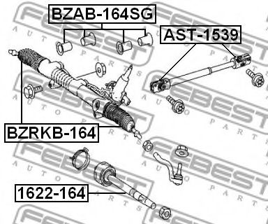 FEBEST - 1622-164 - ТЯГА РУЛЕВАЯ MERCEDES BENZ ML-CLASS 164 2004-2011