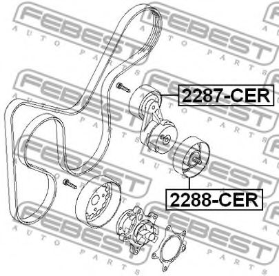 FEBEST - 2288-CER - РОЛИК ОБВОДНОЙ (Пр-во FEBEST)