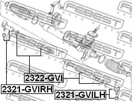 FEBEST - 2321-GVILH - НАКОНЕЧНИК РУЛЕВОЙ ЛЕВЫЙ SKODA OCTAVIA II 2004-2012