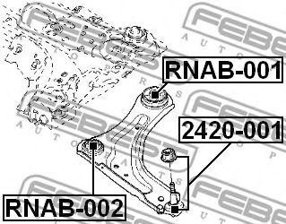 FEBEST - 2420-001 - Опора кульова