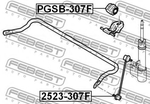 FEBEST - 2523-307F - ТЯГА СТАБИЛИЗАТОРА ПЕРЕДНЯЯ PEUGEOT 307 2001-2008