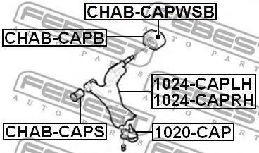 FEBEST - CHAB-CAPWSB - САЙЛЕНБЛОК ЗАДНИЙ ПЕРЕДНЕГО РЫЧАГА БЕЗ КРОНШТЕЙНА (ГИДРАВЛИЧЕСКИЙ)