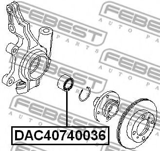 FEBEST - DAC40740036 - Пiдшипник ступиці перед.  Nissan Almera II  03/00 - 02/04