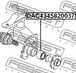 FEBEST - DAC4345820037 - Підшипник кульковий d>30