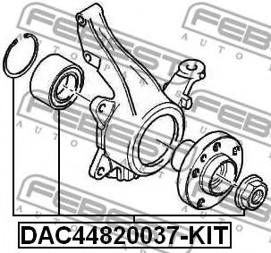 FEBEST - DAC44820037-KIT - Подшипник ступицы PEUGEOT 806 94-02 перед. мост (Пр-во FEBEST)