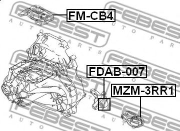 FEBEST - FDAB-007 - С/блок опори двигуна Ford Focus II 04-11, Transit/Torneo Connect 13-