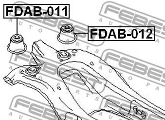 FEBEST - FDAB-011 - САЙЛЕНБЛОК ЗАДНЕЙ БАЛКИ FORD MONDEO GE 2000-2007