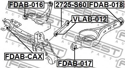 FEBEST - FDAB-016 - Сайлентблок важеля заднього верхнього Ford Mondeo IV 07-