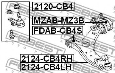 FEBEST - FDAB-CB4S - Сайлентблок підвіски