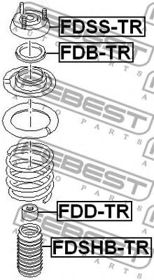 FEBEST - FDB-TR - ПОДШИПНИК ОПОРЫ ПЕРЕДНЕГО АМОРТИЗАТОРА FORD TRANSIT FY 2000-2006