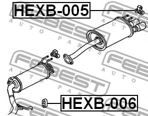 FEBEST - HEXB-006 - Кріплення глушника Honda CR-V