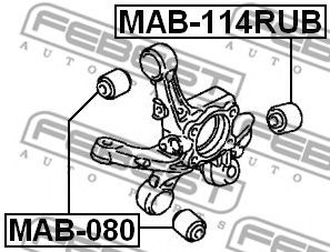 FEBEST - MAB-114RUB - САЙЛЕНБЛОК ЗАДНЕЙ ЦАПФЫ MITSUBISHI LANCER CS 2000-2009